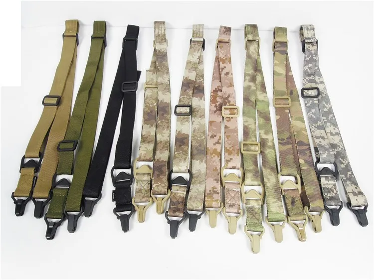 

Tactical Airsoft Two 2 Duble Points Nylon Gun Sling Military Rifle Sling Paintball Outdoor Hunting Pistol Strap Accessories Gear