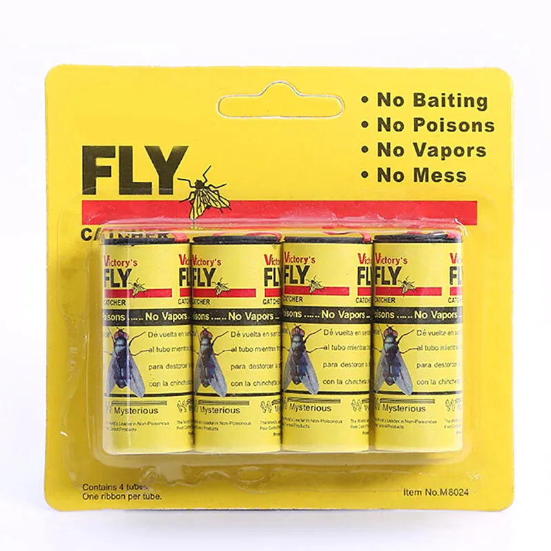 

4pcs Rolls Sticky Fly Paper Eliminate Flies Insect Bug Glue Catcher Safe Non-toxic Trap HUG-Deals