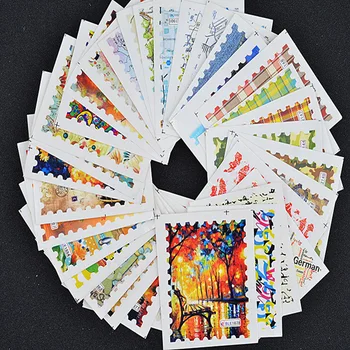 

10PCS Nail Stickers Fashion Stickers Stamp Stickers Denim Lattice Petals Series Watermark Stickers Mixed #1175