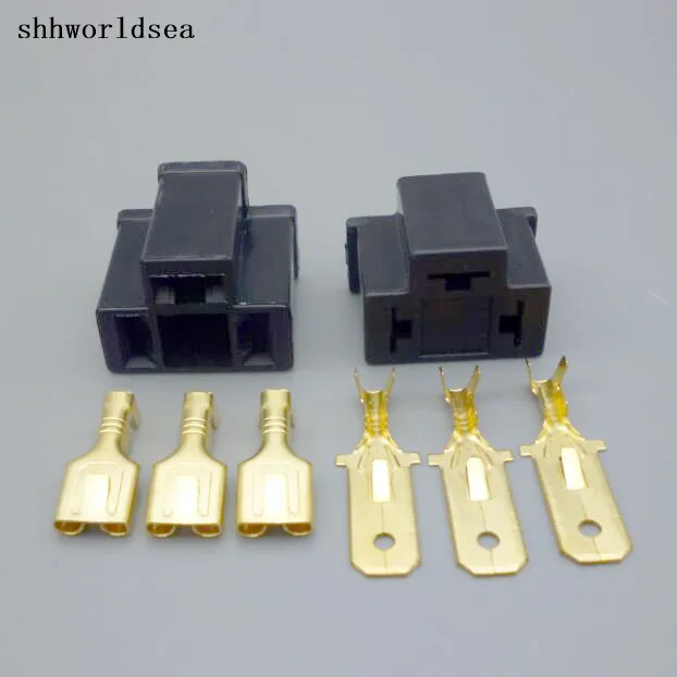 Shhworldsea 5/10/50/100 Sets 7.8Mm H4 Hb2 9003 Pin Lampadina Hid Xenon Light Socket Kit Maschio Femmina Plug Adapter