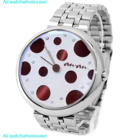 FW403H New Shiny Silver Band Unisex Two Layer Dial Stainless Steel Fashion Watch