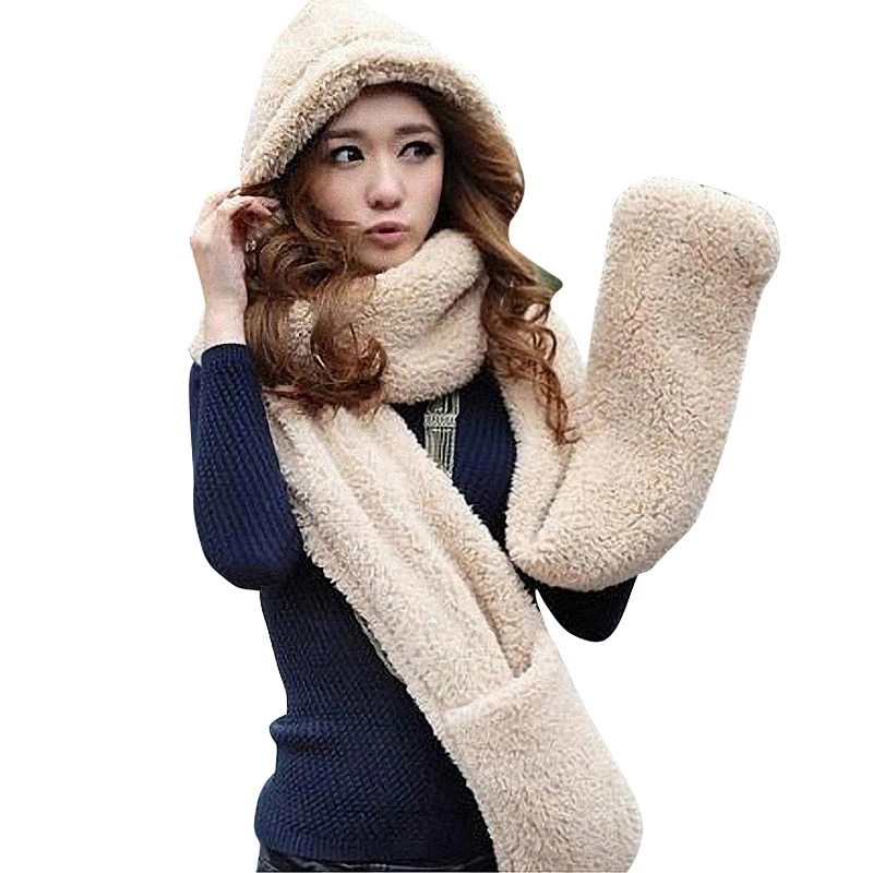 Womens scarf and glove sets jackets