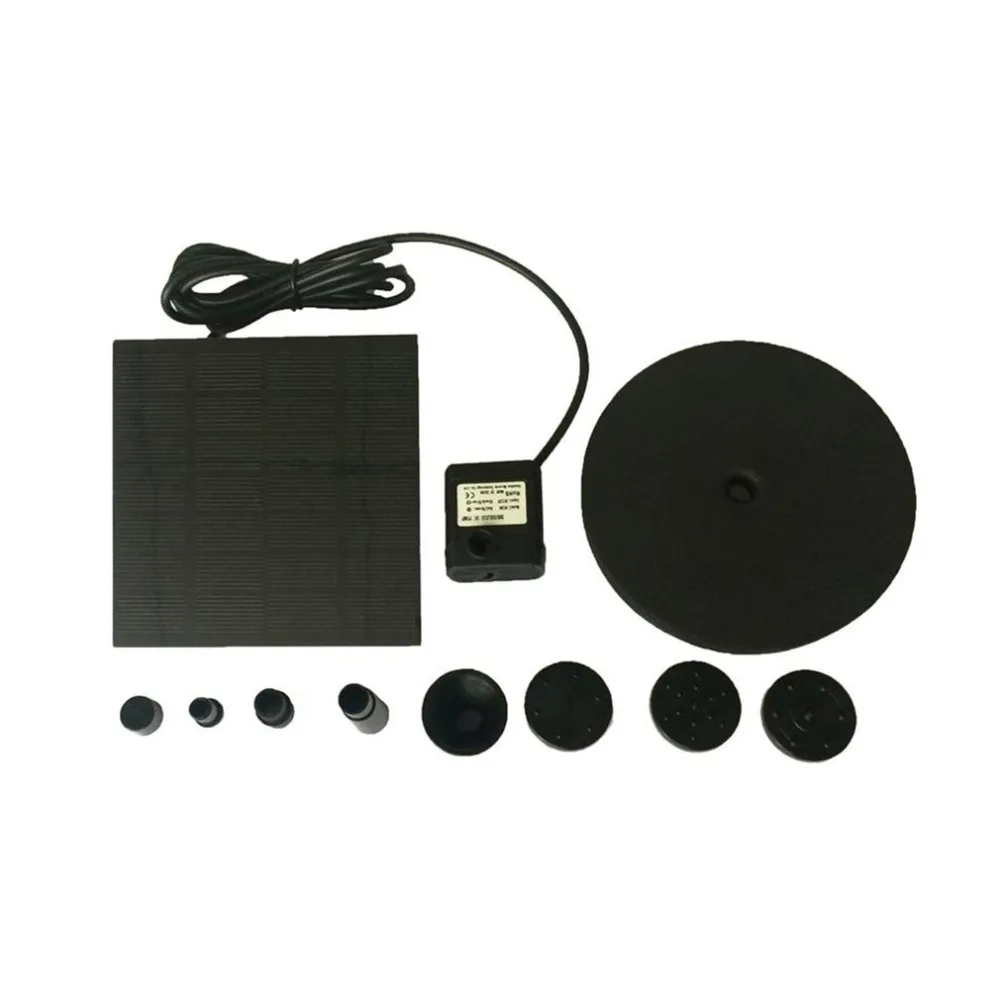 

Multi-purpose Solar Powered Water Fountain Pump Kits Floating Submersible Outdoor Watering Pump With 4 Spray Nuzzles