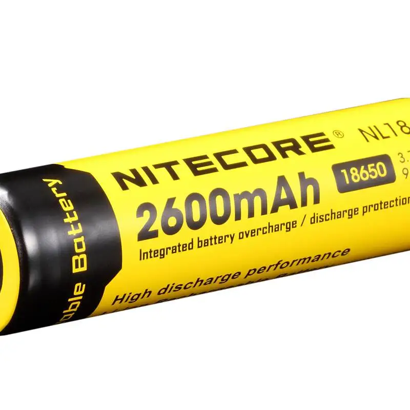 Nitecore NL1826 2600mAh 18650 3,7 V Max 2A 18650 литий-ионный аккумулятор(NL186) для светодиодный фонарик