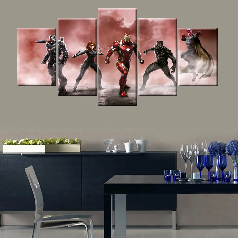 

Home Decoration Canvas Painting Avengers Alliance Movie Poster Prints Pictures For Living Room Wall Art Decoration