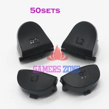 50 комплектов L1 L2 R1 R2 набор кнопок триггера для playstation 4 PS4 контроллер черный
