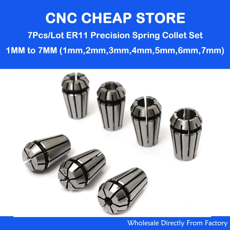 ER11 1-7mm Precision Spring Collet Set CNC Milling Lathe Tool Workholding New