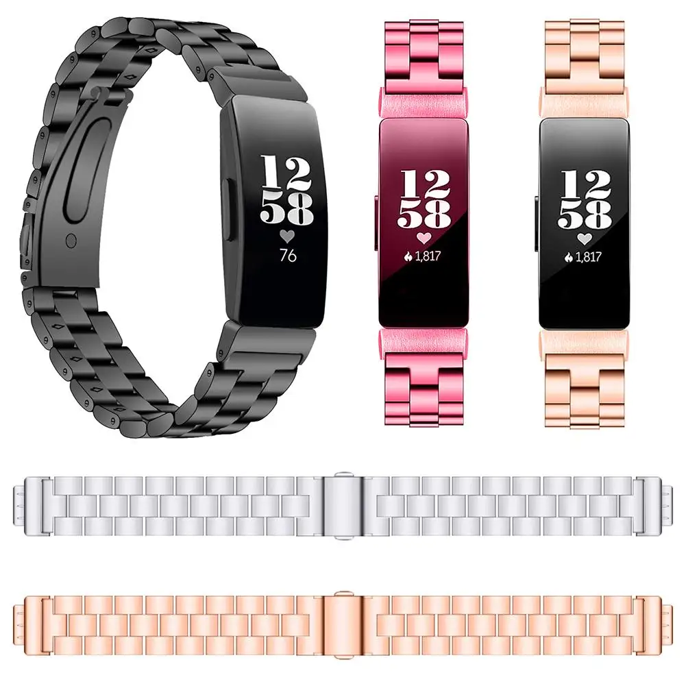 

Fashion Stainless Steel Replacement Watch Band Wrist Strap for Fitbit Inspire HR
