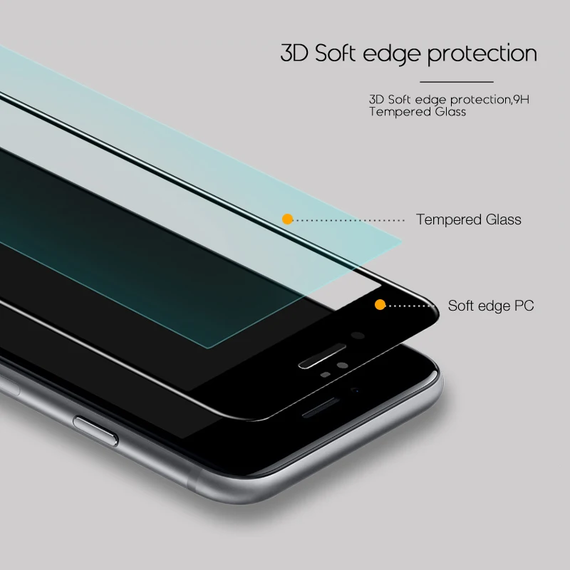 Suntaiho для iphone xr Защитная пленка для экрана 3D мягкий край закаленное стекло для iphone 7 8 6 6S Plus X XS Max XR Защитная пленка для экрана
