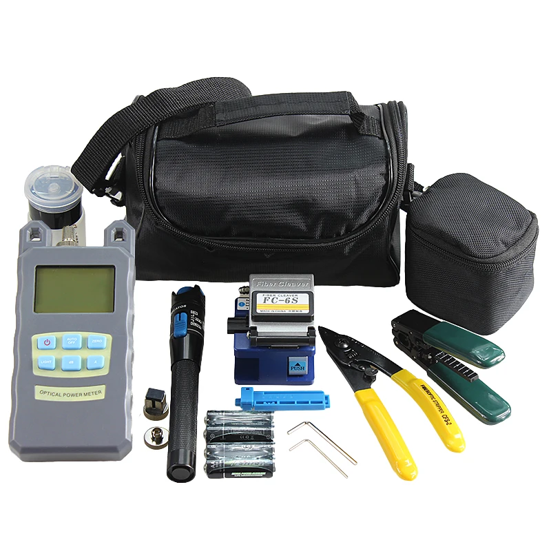 14 type Fiber Optic Tool Kit with Fiber Cleaver Optical Power Meter