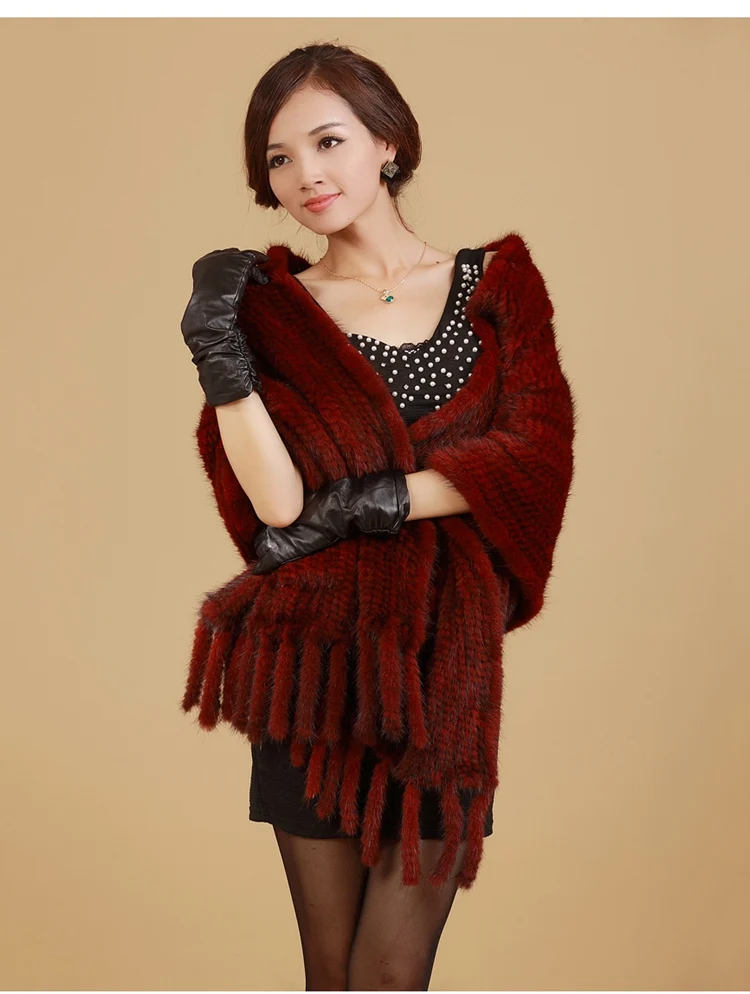 real mink fur wraps for women luxury  (11)