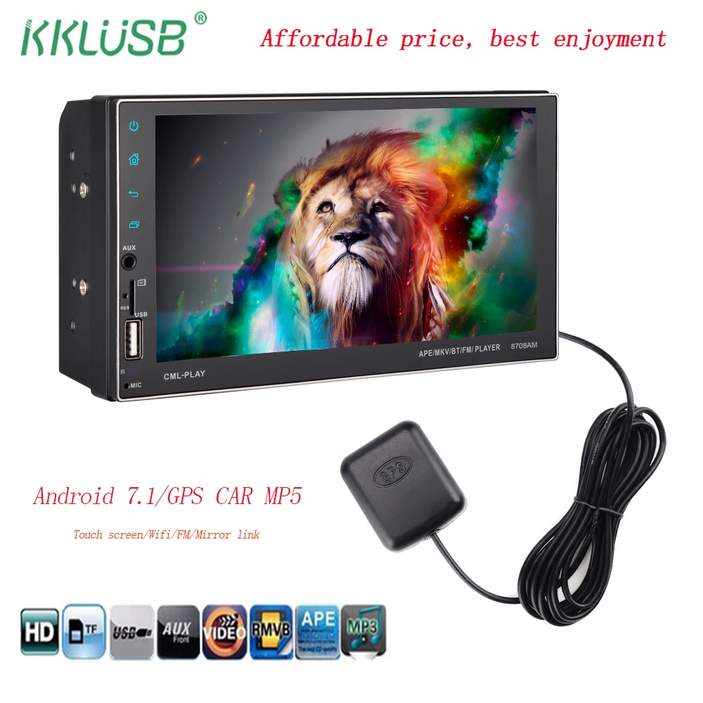 

Android7.1 Car Multimedia Player 7 Inch 2 Din Car radio Autoradio Mp5 Player Support 4G Network Mirror link+3G+USB/TF/AUX GPS