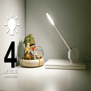 

Rechargeable 4-Level Touch Dimming Brightness LED Office Table Desk Lamp Bedside Reading Light for Study Engineer Architect