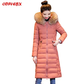 

plus size women's cotton jacket 2020 new medium long knee winter down jacket cotton Female slim cotton coat Parkas tide ODFVEBX