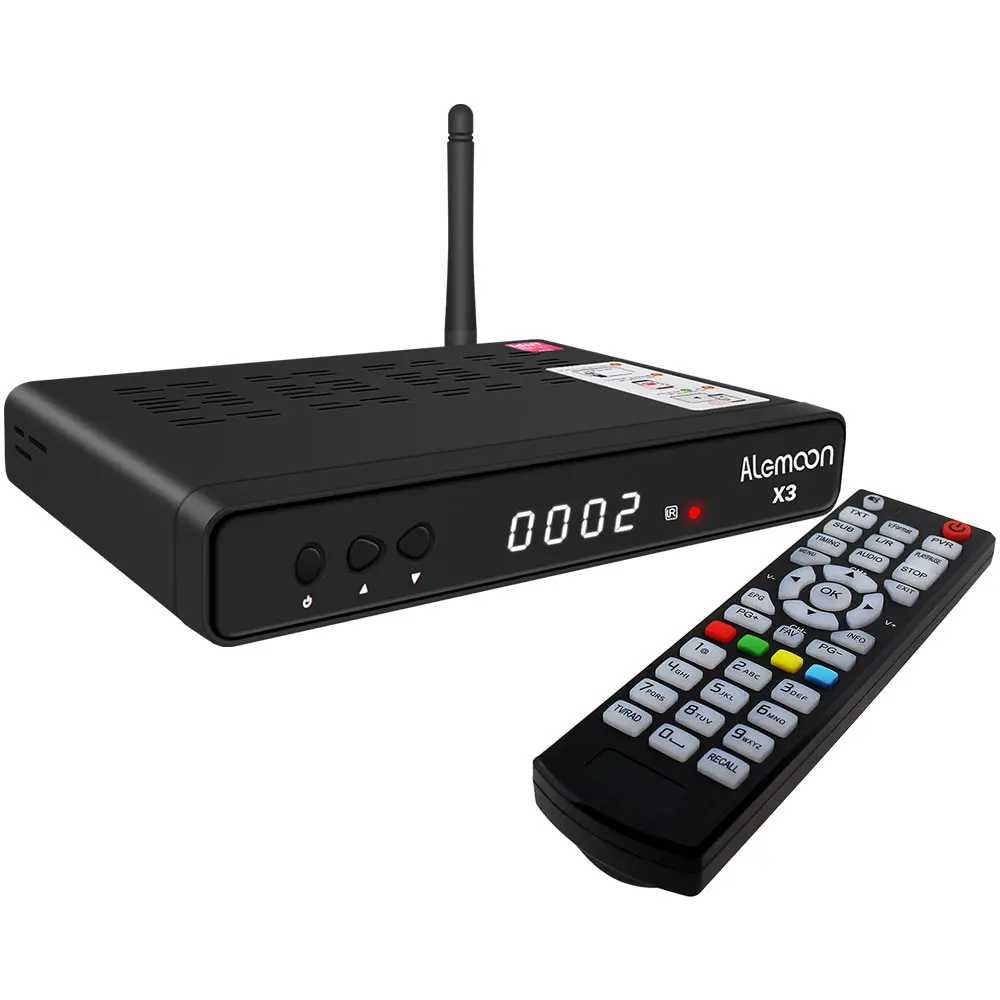 GOTIT alemoon X3 ресивера цифрового DVB T2 bulid-в Поддержка Wi-Fi PowerVu full HD 1080 P H.265 декодер