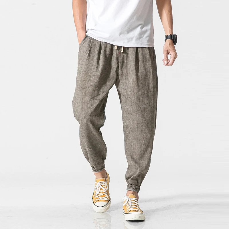 

Casual Harem Pants Men Jogger Pants Men Fitness Trousers Male Chinese Traditional Harajuku 2019 Summer sweatpants streetwear