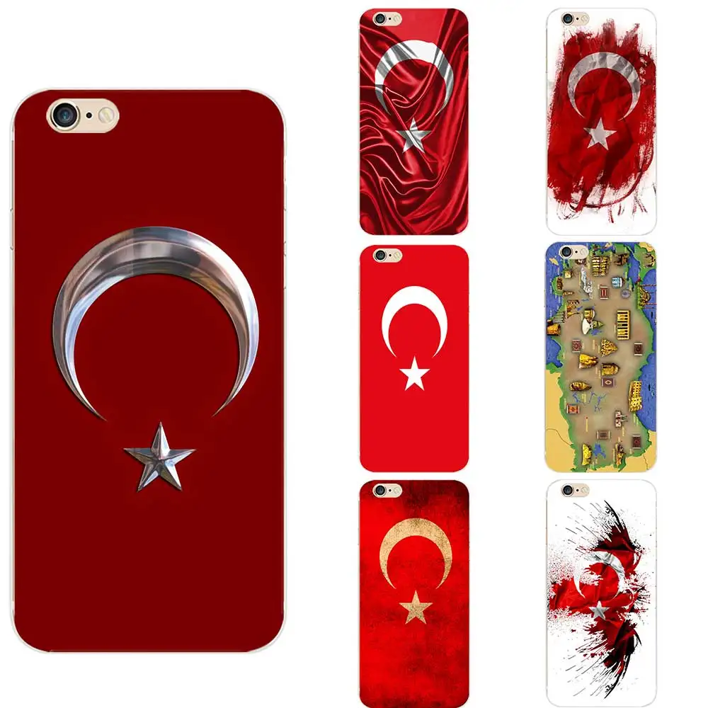 

Customized Turkey National Flag Theme Soft TPU Phone Cases Cover Personalized Photo Image Logo For iPhone 6 7 8 S XR X Plus