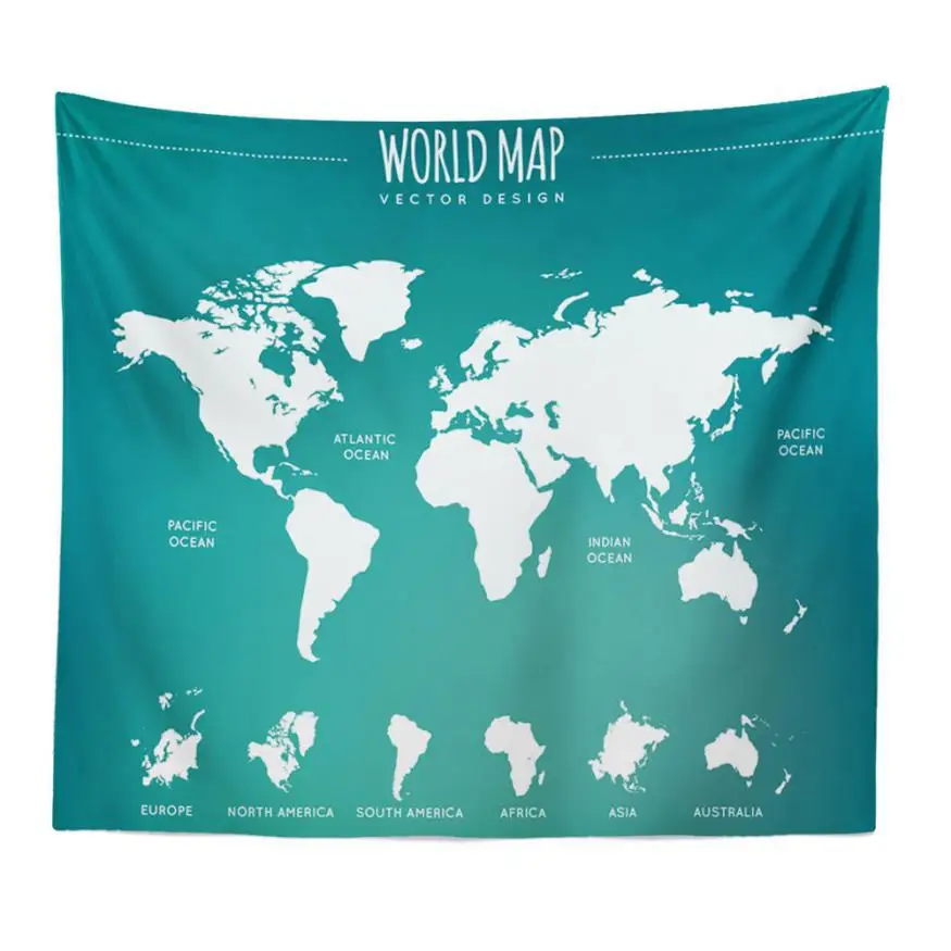 Карта мира декоративные гобелен гобелены одеяло украшения дома Tapestries150 см x 130 см