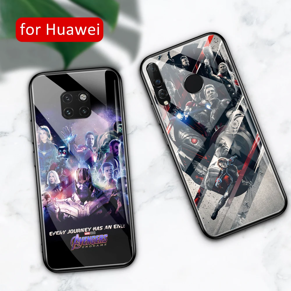 Для Huawei nova 3 чехол стеклянный Marvel Avengers Fundas для mate 9 10 20 pro 20x lite RS Nova 3i 3e 4 4e Y9 2019 |