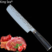 King Sea New design top grade sharp knife quality 8” inch Frozen meat cutter wood handle Chef knife kitchen knife