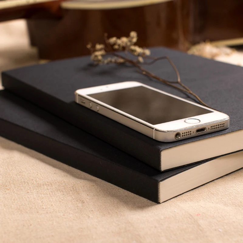 Günstige EZONE Schwarz Karte Skizze Buch Sketch Kunst Marker Skizze Buch Für Malerei Zeichnung Retro Clssci Schule Büro Liefern Papelaria