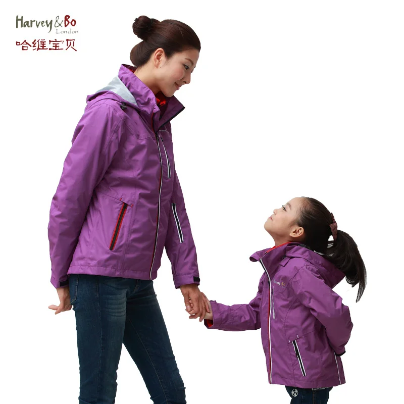 Одежда для девочек, уличная куртка, водонепроницаемая ветрозащитная дышащая трехслойная детская повседневная куртка с капюшоном, Детская верхняя одежда