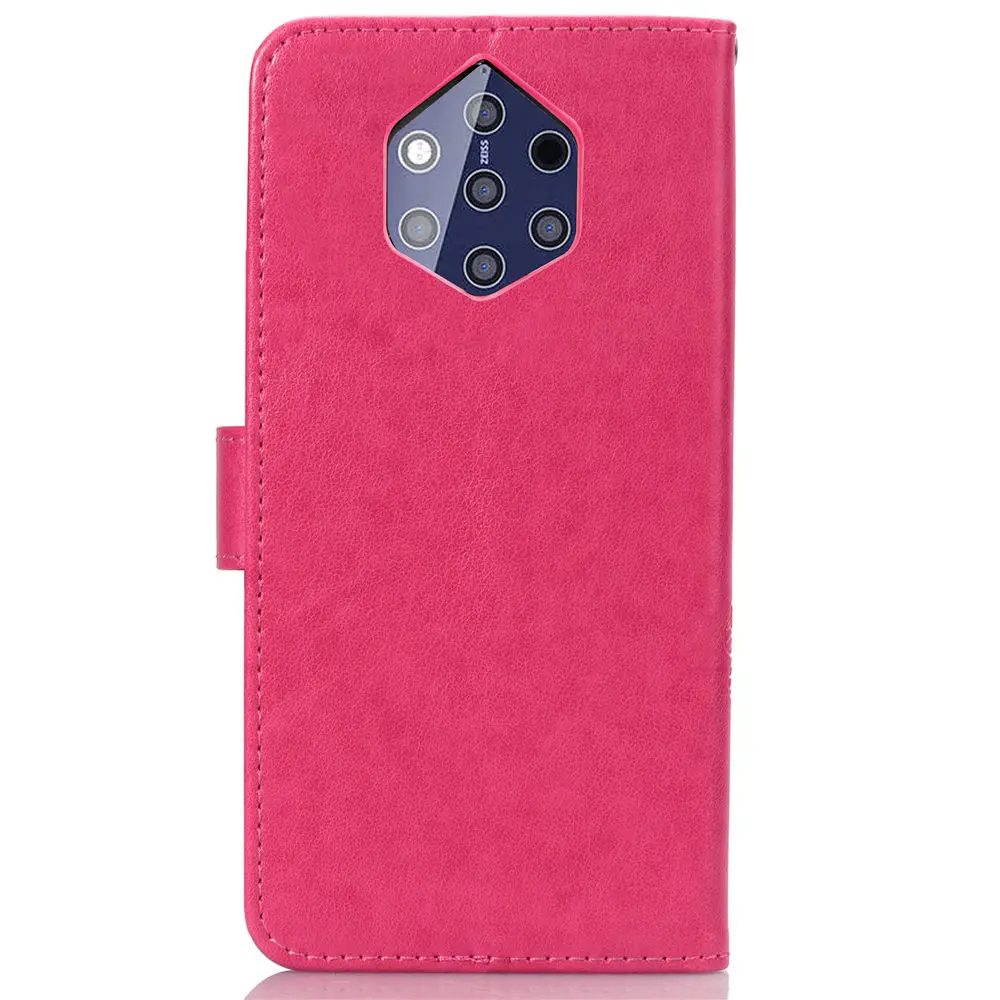 Для Nokia 9 чистый вид тиснение трава кожаный бумажник откидная крышка для Pureview