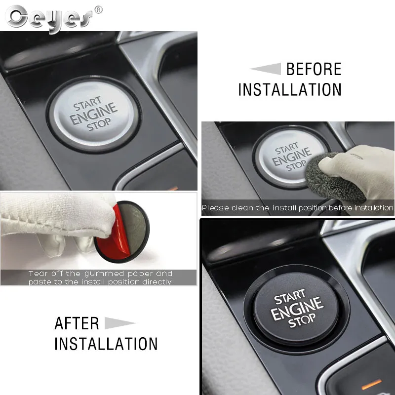 Car Start Engine Button Key Ring for VOLKSWAGEN AUDI SKODA SEAT (34)