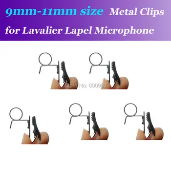

5pcs Spare Replaceable 9mm-11mm Size Metal Clips Mic Clip for Audio Technica etc. Lavalier Lapel Microphones