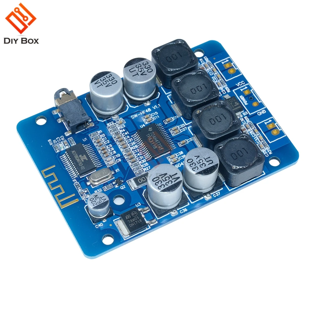 

TPA3118 Amplifier Board DC8~26V 2x30W Bluetooth Audio Amplifier Module Wireless Dual Channel Class D Stereo Digital Speaker