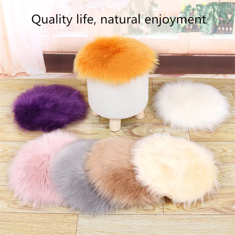 

Christmas decoration cushion simple imitation wool cushion mircrofiber travel small plush carpet mat polygon home chair cushion