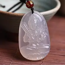 Новое белое пятно Агат подвеска void Тибет бодхисаттвы и корейский Бык Тигр