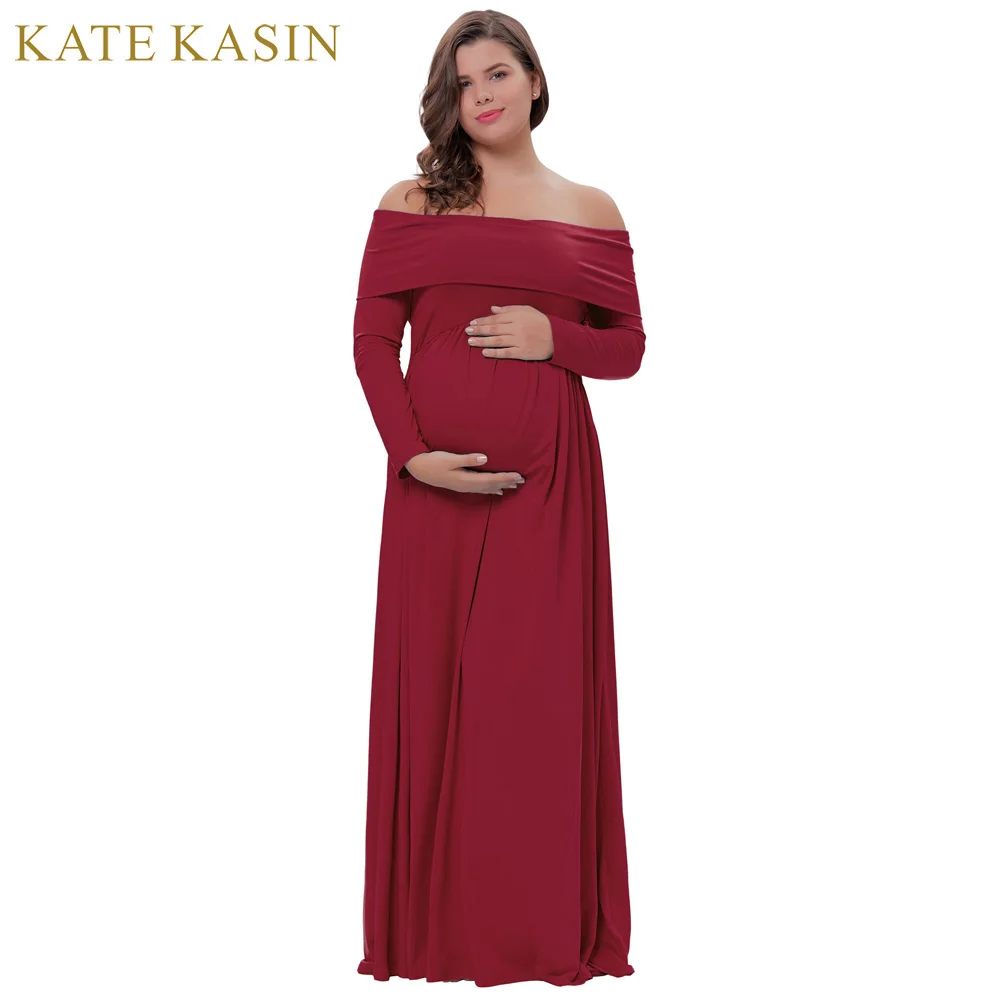 straight neck maxi dress