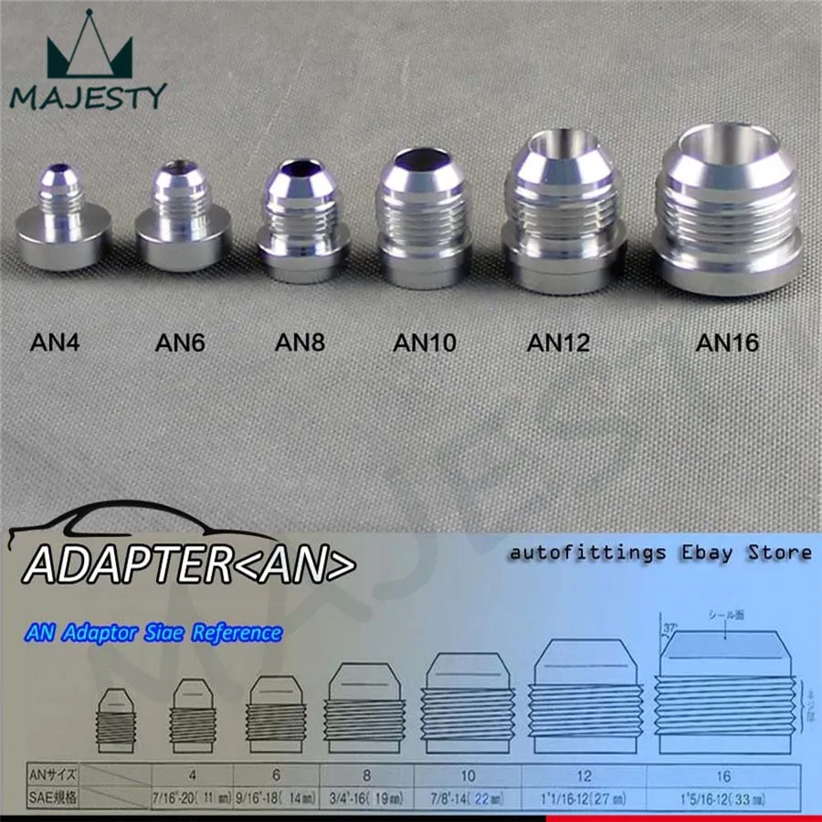 4 шт 10 AN10 мужской алюминиевый переходник сварки Bung нитрит натрия(штуцера шланга бак ячейки серебро