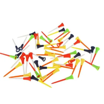 

Activing 30PC Multi Color Plastic Golf Tees 83mm Durable Rubber Cushion Top Golf Tee 3.0#