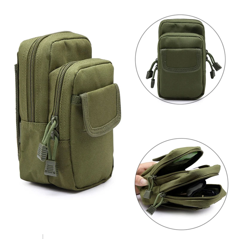 Bolsas do Telefone ao ar Livre Tático Militar Nylon Molle Utilidade Diversos Equipamentos Bolsa Fanny Cintura Móvel 600d Edc