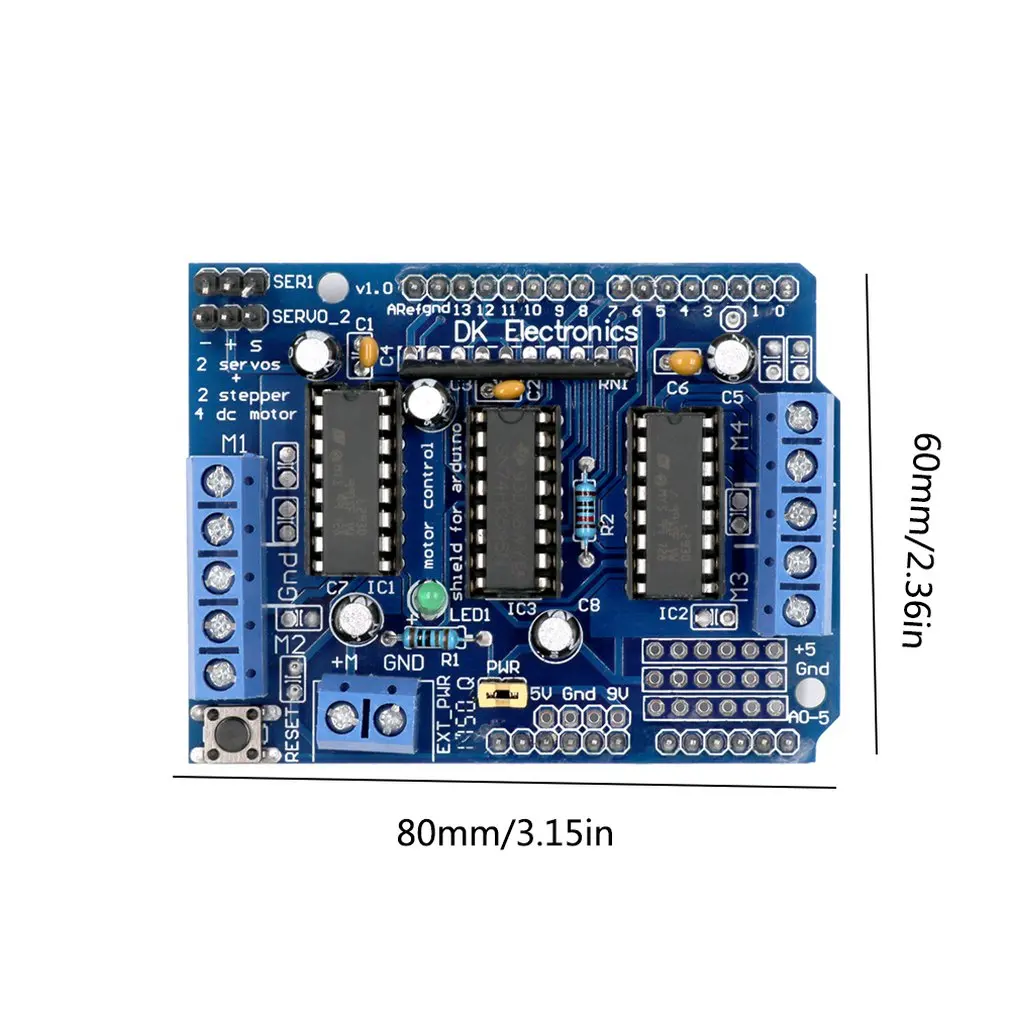 Плата расширения привода двигателя L293D плата управления двигателем Щит Модуль