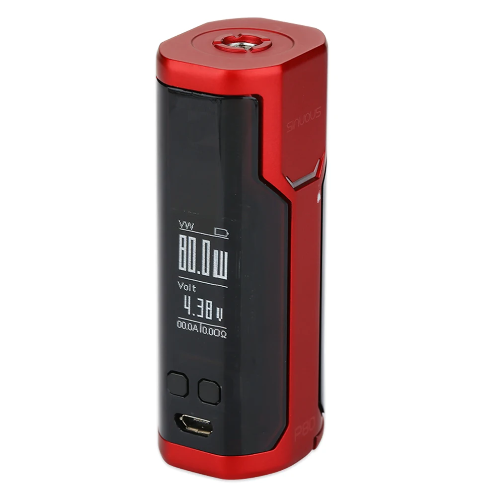 Подлинный 80 Вт WISMEC SINUOUS P80 TC мод 80 Вт/50А мод матч Elabo Мини Танк Атомайзер 510 нить электронная сигарета мод питание без 18650 батареи