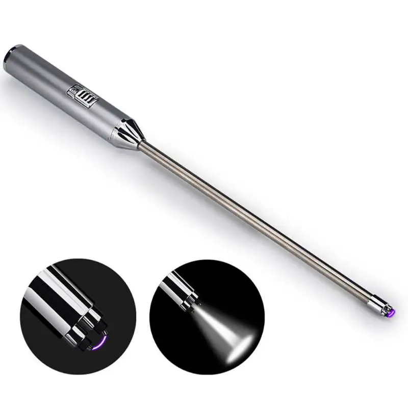 

Long Handle Gas Lighter Kitchen Lighters Tools Windproof Safe Pulsed Lighters for Cooking Camping Kitchen Tools Rechargeable