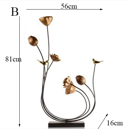 Европейские, полимерные фигурки украшение лотоса ремесла дома жизни для комнаты, предметы домашнего обихода украшения офисные настольные Роскошные металлические украшения - Цвет: style2