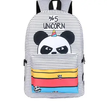 

Unicorn Students Backpack Cartoon Panda Children School Bags Backpack for Teenager Girls Book Bag Women Laptop Backpack