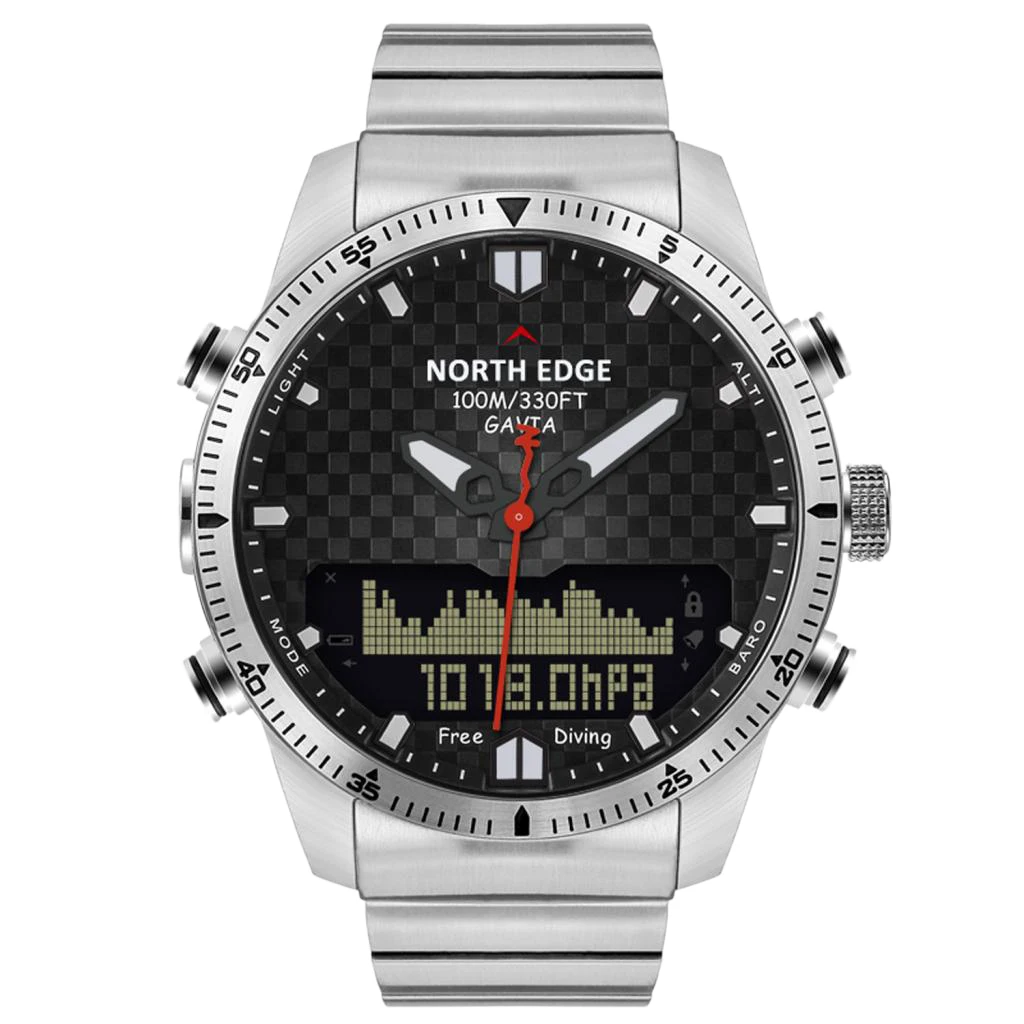 Pro Multiuse наручные часы для дайвинга 48 мм Водонепроницаемый Электронный Секундомер компас высокого давления датчик для мужчин и женщин