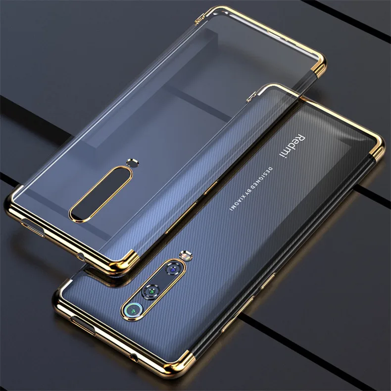 xiaomi leather case card Case For Xiaomi Mi 9T Cover Back Transparent Silicone TPU Plating Soft Ultra Thin Case For Xiaomi Mi 9Tpro xiaomi leather case case Cases For Xiaomi