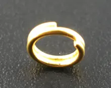 Liga dividir anéis de salto redondo ouro cor 5mm (2/8