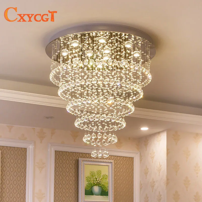 Us 188 4 60 Off Modern Crystal Chandelier Lighting Large Pendant Lamp Fixtures Hotel Projects Staircase Lamps Restaurant Cottage Lights In Us 188 4 60 Off Modern Crystal Chandelier Lighting Large Pendant Lamp Fixtures Hotel Projects Staircase Lamps Restaurant Cottage Lights In