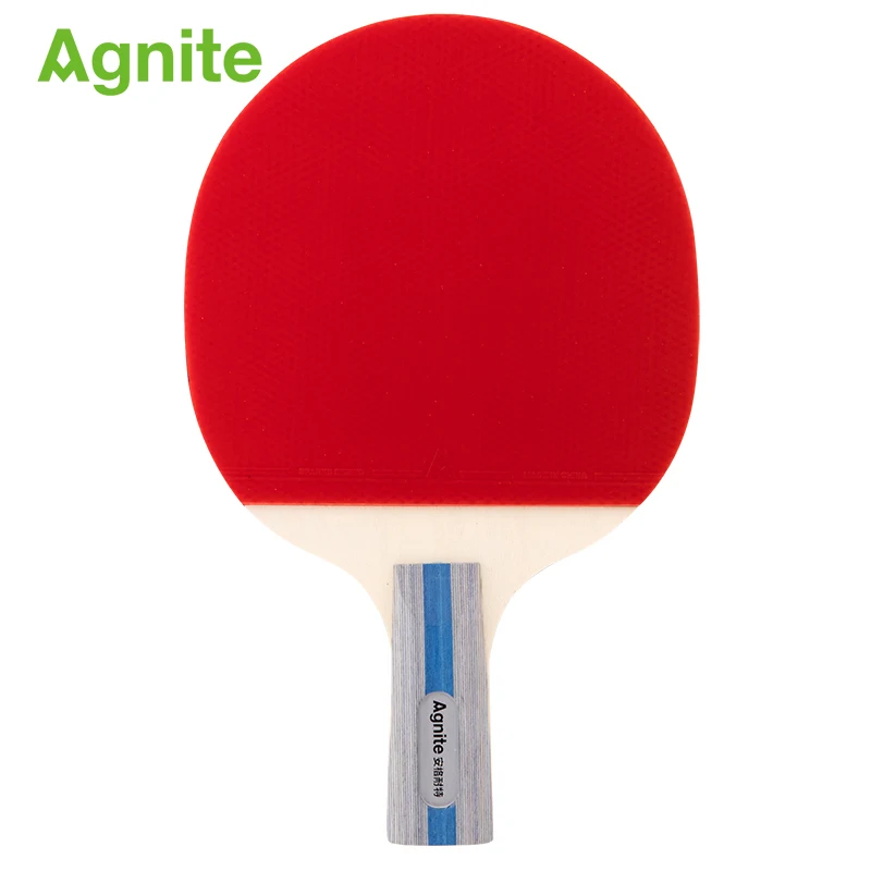Agnite المبتدئين تنس الطاولة مضارب مستقيم قبضة قبضة الأفقي 2 مضارب 3 كرات لعبة التدريب مجموعة اللوازم الرياضية الجملة
