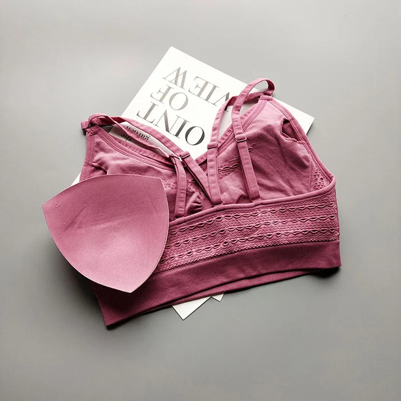 Bonito Rosa Energia Seamless Sports Bra para