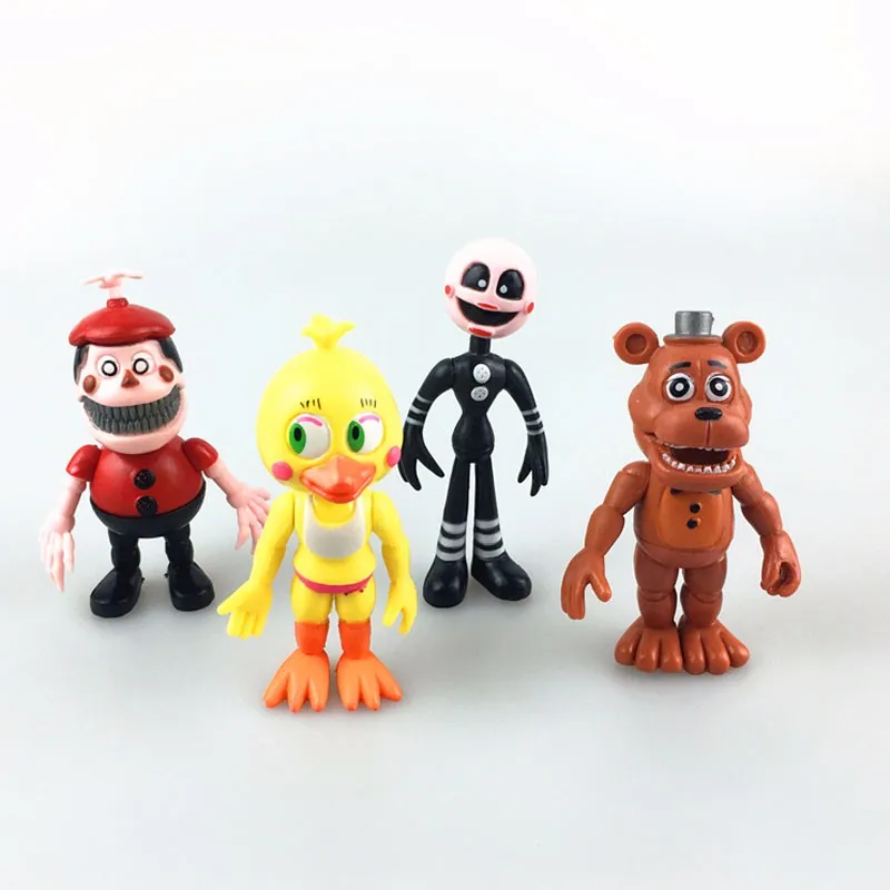 12 шт./лот FNAF Бонни Фокси Чика Фредди фазбер пять ночей у ПВХ экшн фигурки куклы