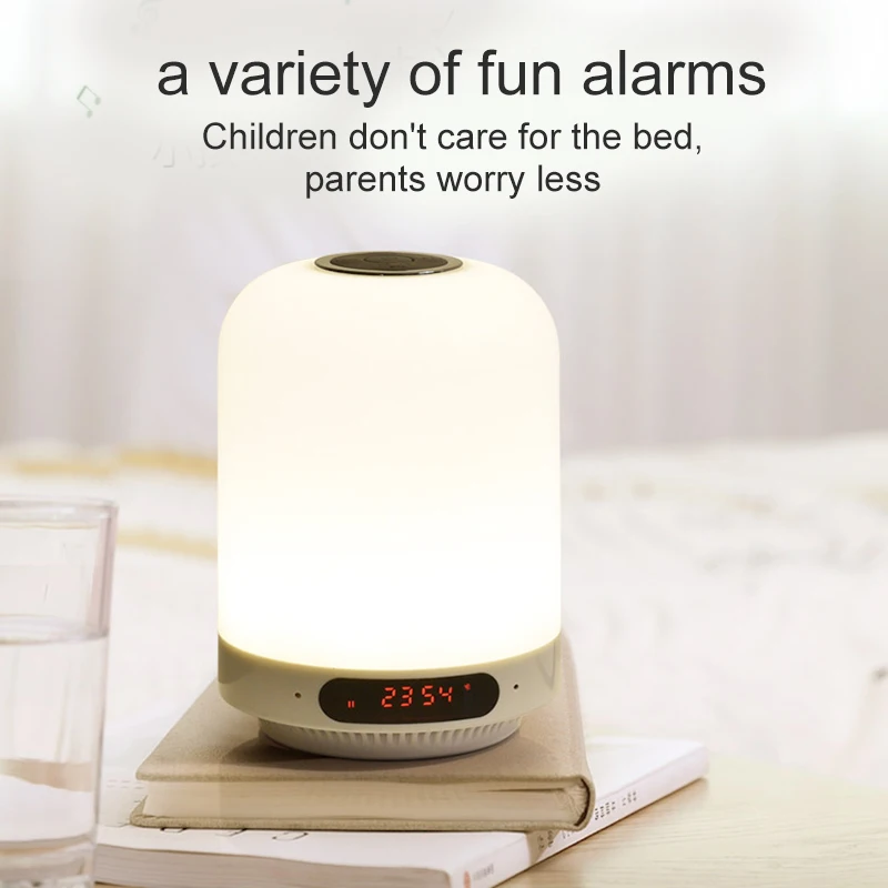 

New Multi-functional Bluetooth Speaker FM Radio Charging Bedside Night Light Support AUX XOA88