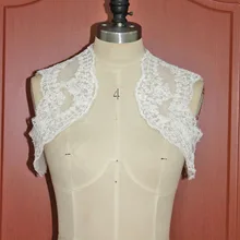 CJ2816804 цвета слоновой кости/белые свадебные куртки болеро Короткие свадебные накидки Аппликация Свадебный жакет-болеро на заказ